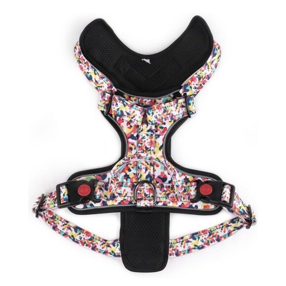 Roses And Poetry Dog Harness For Outdoor Use  Refelective Camo White Size L - Picture 1 of 7